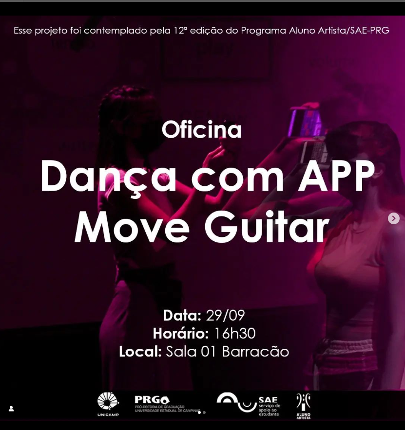 Oficina: Dança com APP Movie Guitar