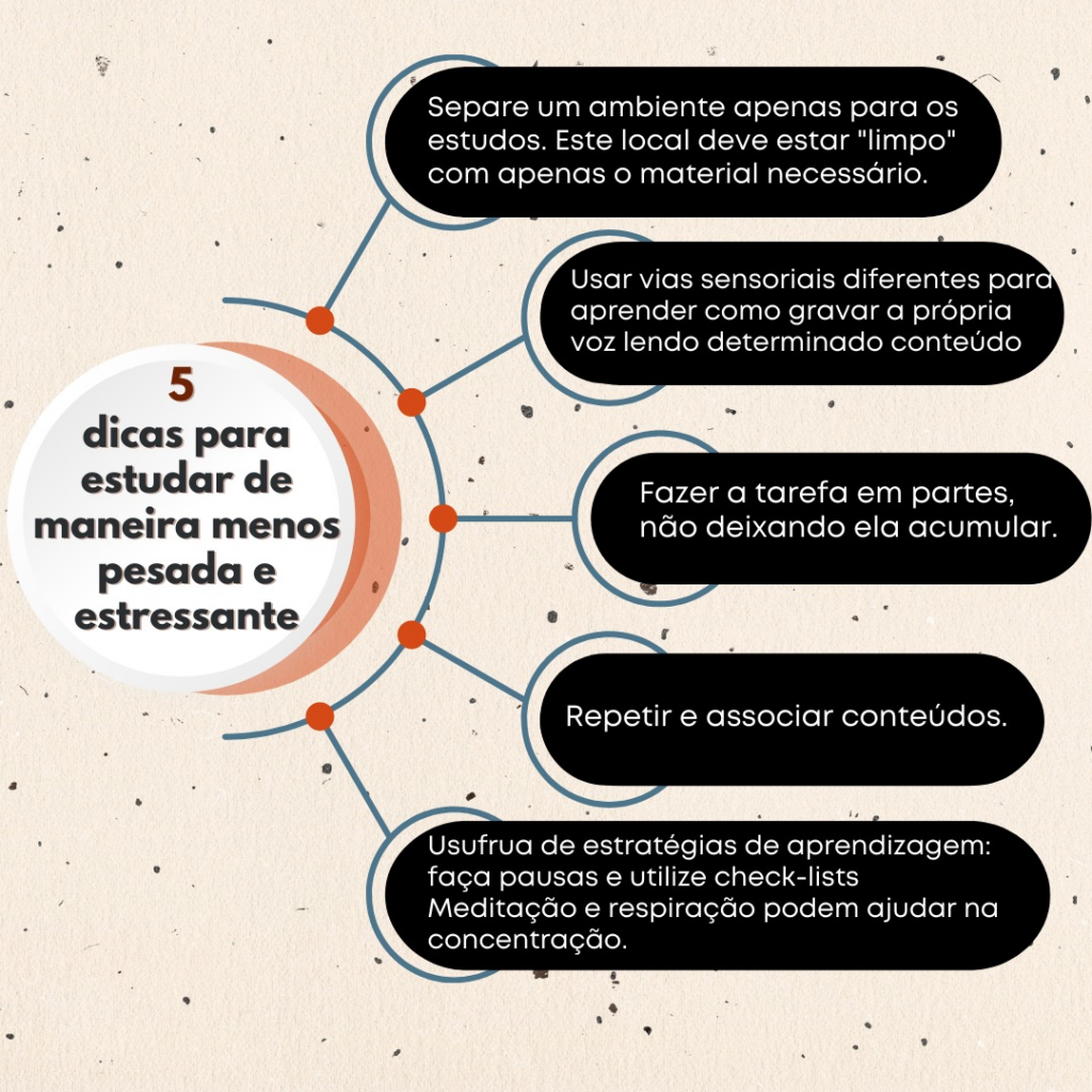 Dicas para estudar de maneira menos pesada e estressante!