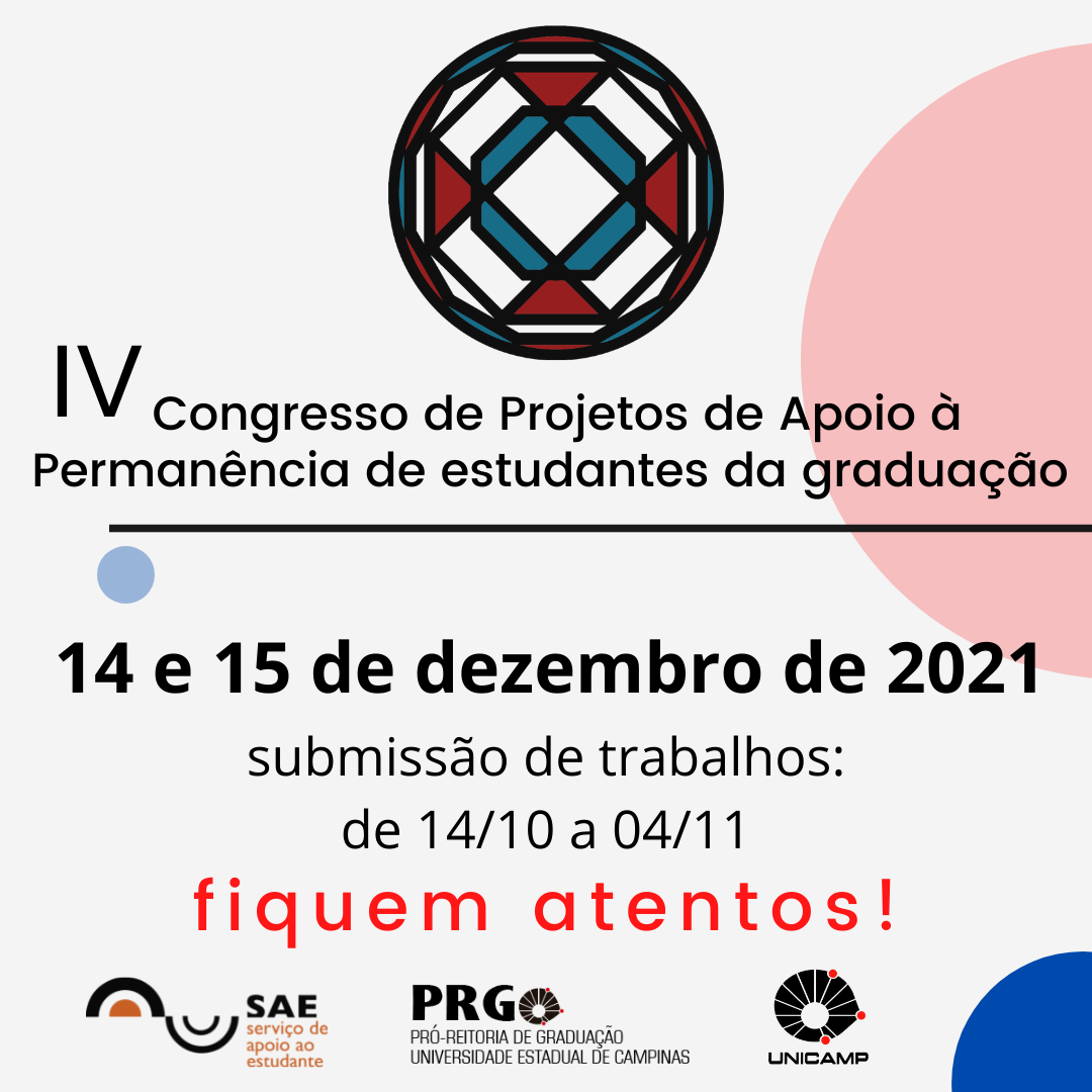 IV Congresso de Projetos de Apoio Permanncia de estudantes da graduao