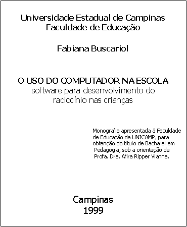 Modelo de Folha de Rosto