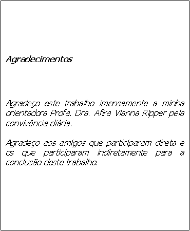 Modelo de Agradecimentos