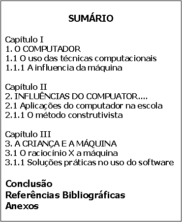Modelo de sumário