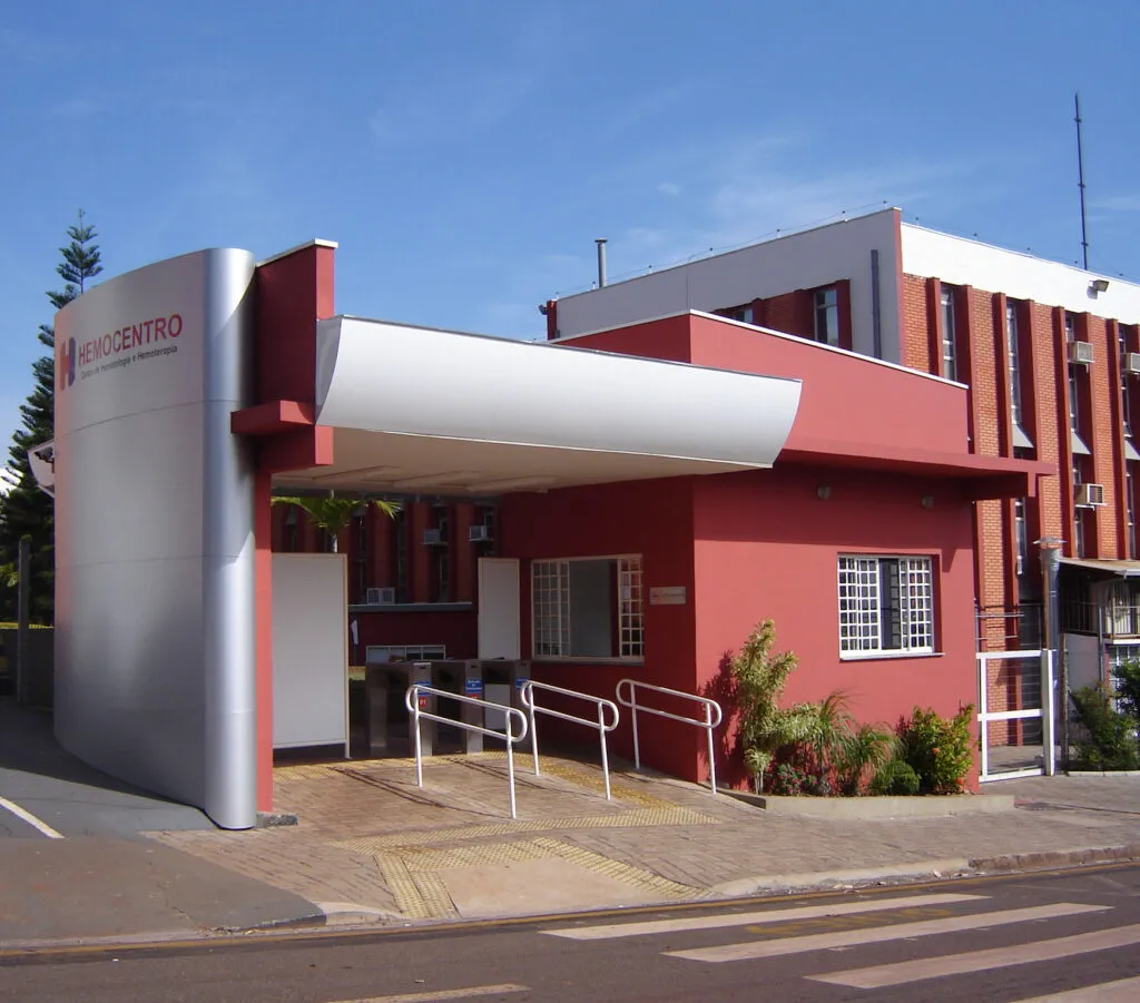 Fachada do prédio do Hemocentro da Unicamp